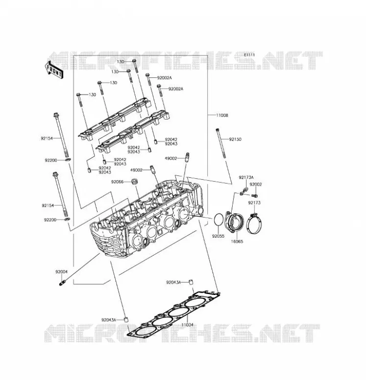 CYLINDER HEAD Kawasaki MOTOS 800 2016 Z800 ABS  ZR800BGF