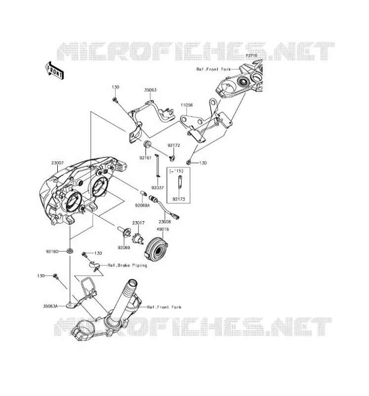 LENS(S) Kawasaki MOTOS 800 2016 Z800 ABS  ZR800BGF