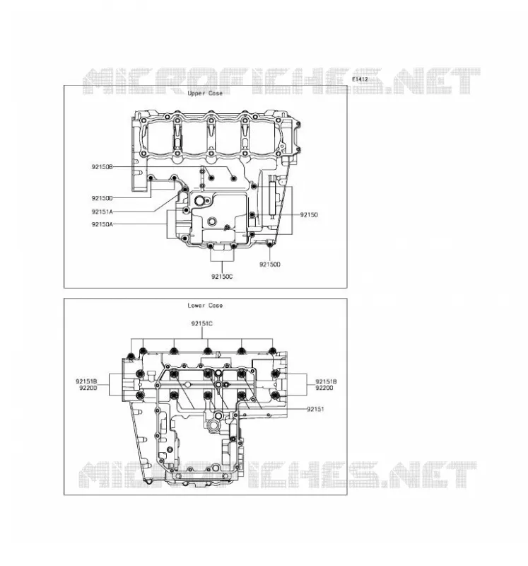 CRANKCASE BOLT Kawasaki MOTOS 800 2016 Z800 ABS  ZR800BGF