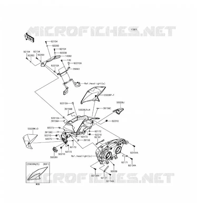 COWLING Kawasaki MOTOS 800 2016 Z800 ABS  ZR800BGF