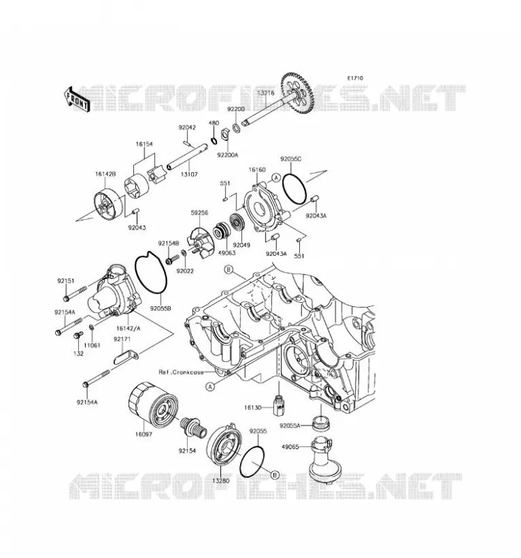 OIL PUMP Kawasaki MOTOS 800 2016 Z800 ABS  ZR800BGF