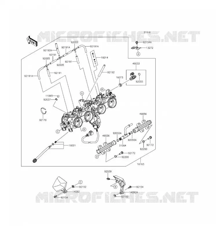 CARBURETOR Kawasaki MOTOS 800 2016 Z800 ABS  ZR800BGF