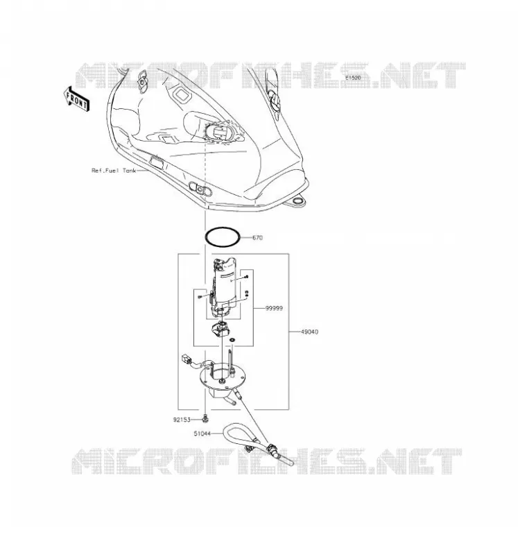 FUEL PUMP Kawasaki MOTOS 800 2016 Z800 ABS  ZR800BGF