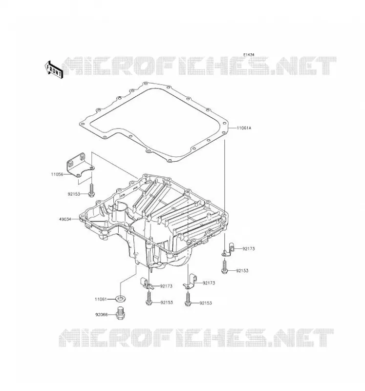 OIL PAN Kawasaki MOTOS 800 2016 Z800 ABS  ZR800BGF