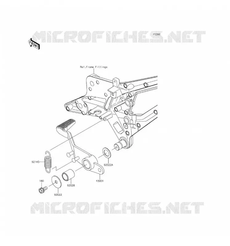 BRAKE PEDAL - TORK LINK Kawasaki MOTOS 800 2016 Z800 ABS  ZR800BGF