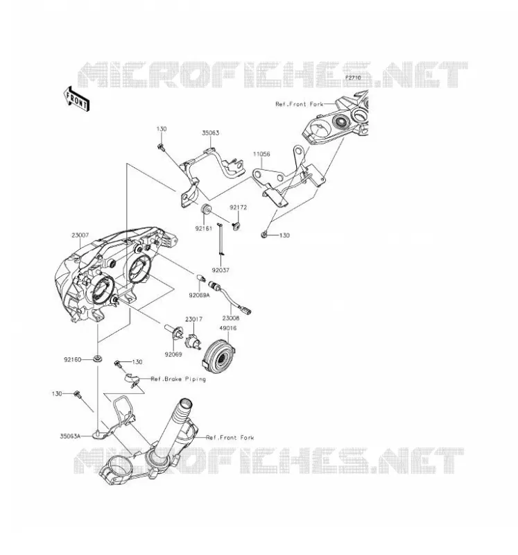 LENS(S) Kawasaki MOTOS 800 2016 Z800 ABS  ZR800BGF