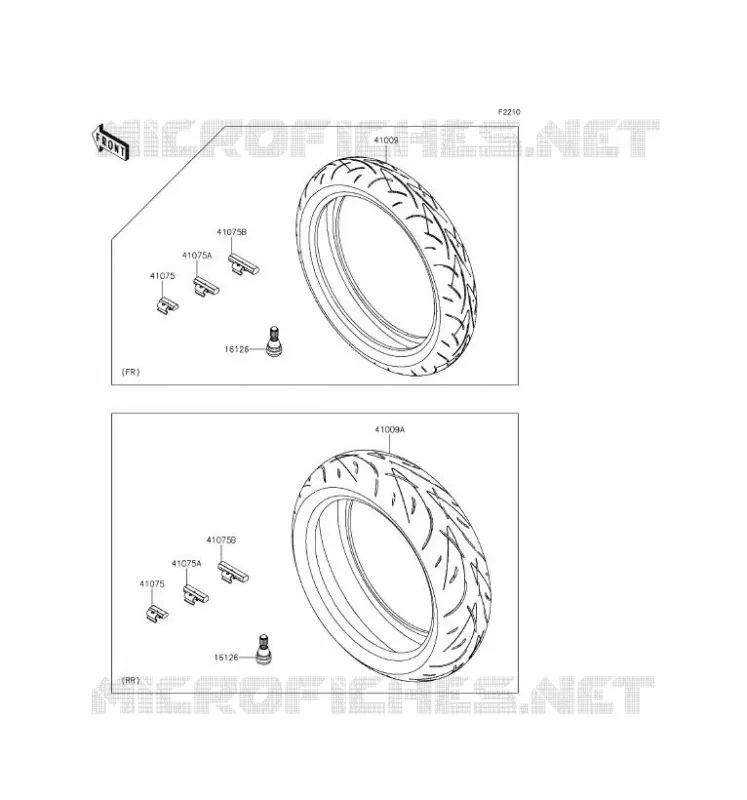 TIRES Kawasaki MOTOS 800 2016 Z800 ABS  ZR800BGF