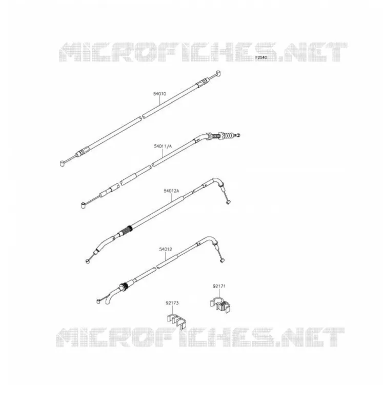 CABLES Kawasaki MOTOS 800 2016 Z800  ZR800CGFA