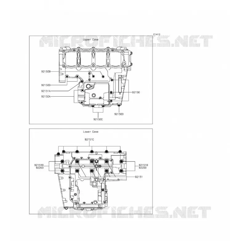 CRANKCASE BOLT Kawasaki MOTOS 800 2016 Z800  ZR800CGFA