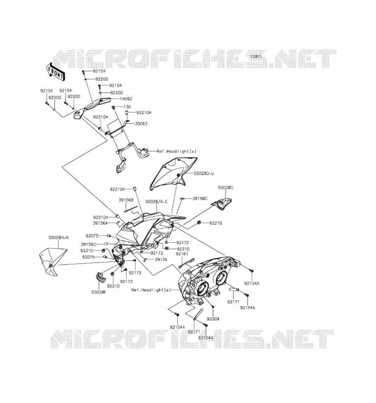 COWLING Kawasaki MOTOS 800 2016 Z800 ABS  ZR800DGF