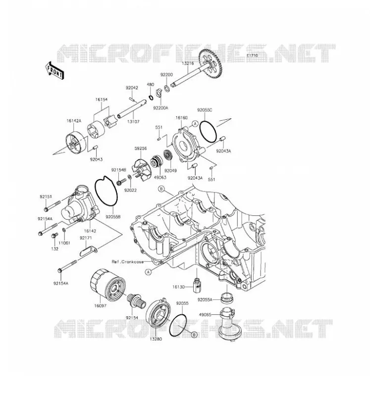 OIL PUMP Kawasaki MOTOS 800 2016 Z800 ABS  ZR800DGF