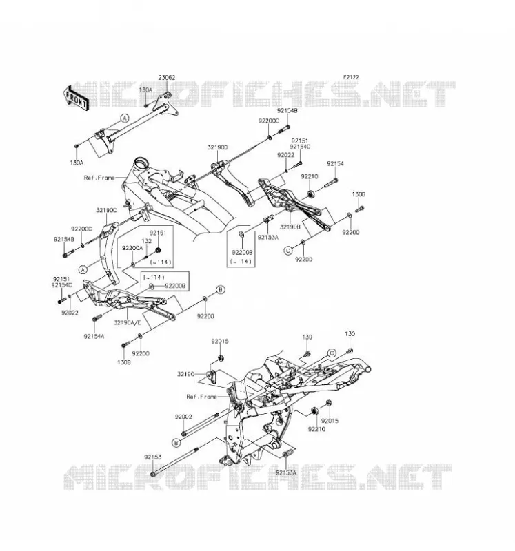 ENGINE MOUNT Kawasaki MOTOS 800 2016 Z800 ABS  ZR800DGFA