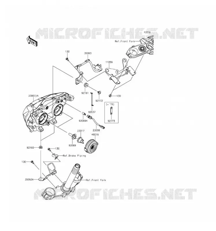 LENS(S) Kawasaki MOTOS 800 2016 Z800 ABS  ZR800DGFA