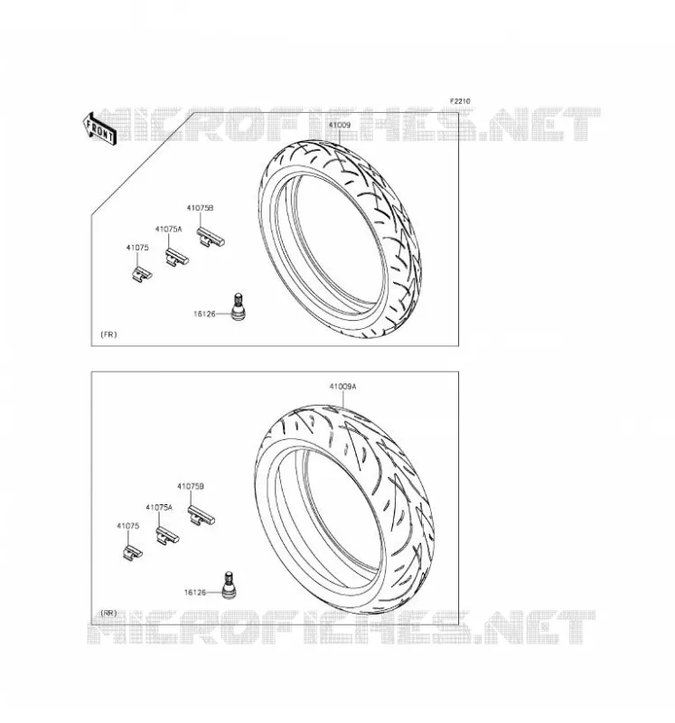 TIRES Kawasaki MOTOS 800 2016 Z800 ABS  ZR800DGFA