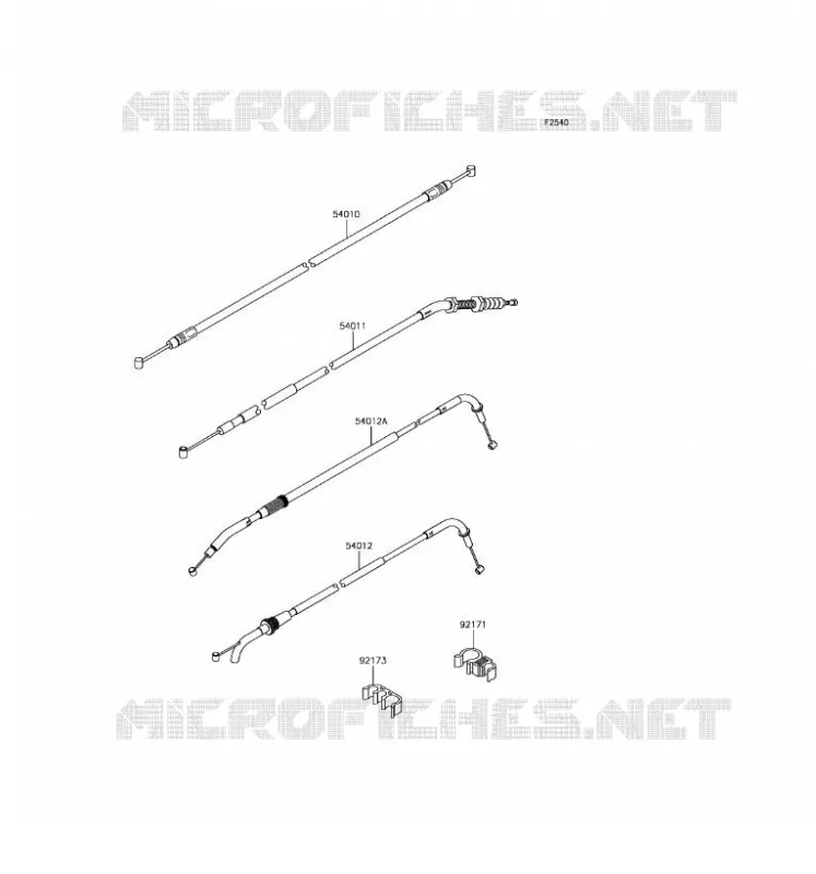 CABLES Kawasaki MOTOS 800 2016 Z800  ZR800EGF