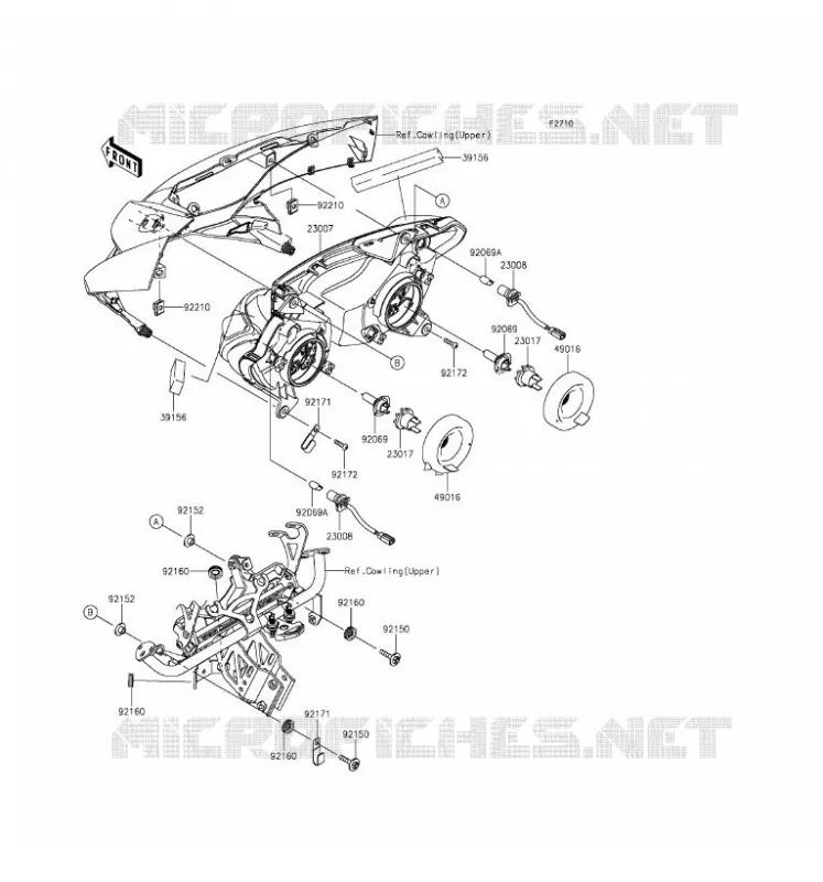 LENS(S) Kawasaki MOTOS 1000 2016 Z1000SX  ZX1000LGF