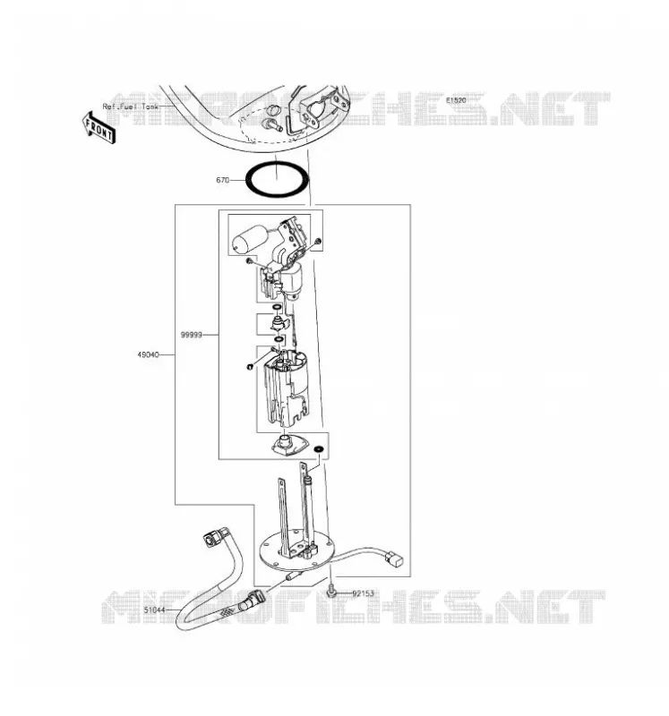 FUEL PUMP Kawasaki MOTOS 1000 2016 Z1000SX  ZX1000LGF