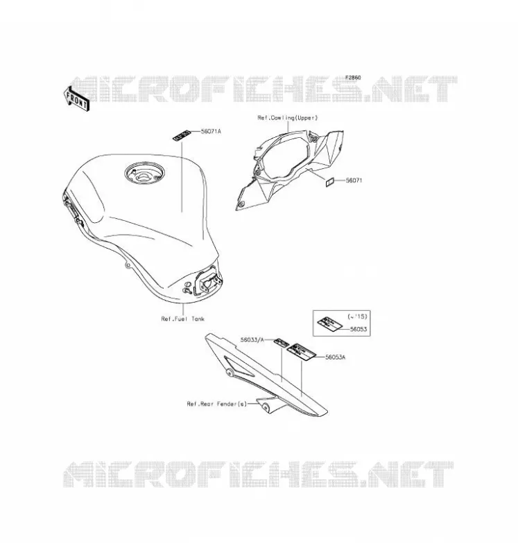 LABELS Kawasaki MOTOS 1000 2016 Z1000SX  ZX1000LGF
