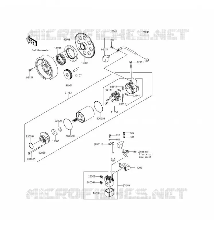STARTER MOTOR Kawasaki MOTOS 1000 2016 Z1000SX  ZX1000LGF