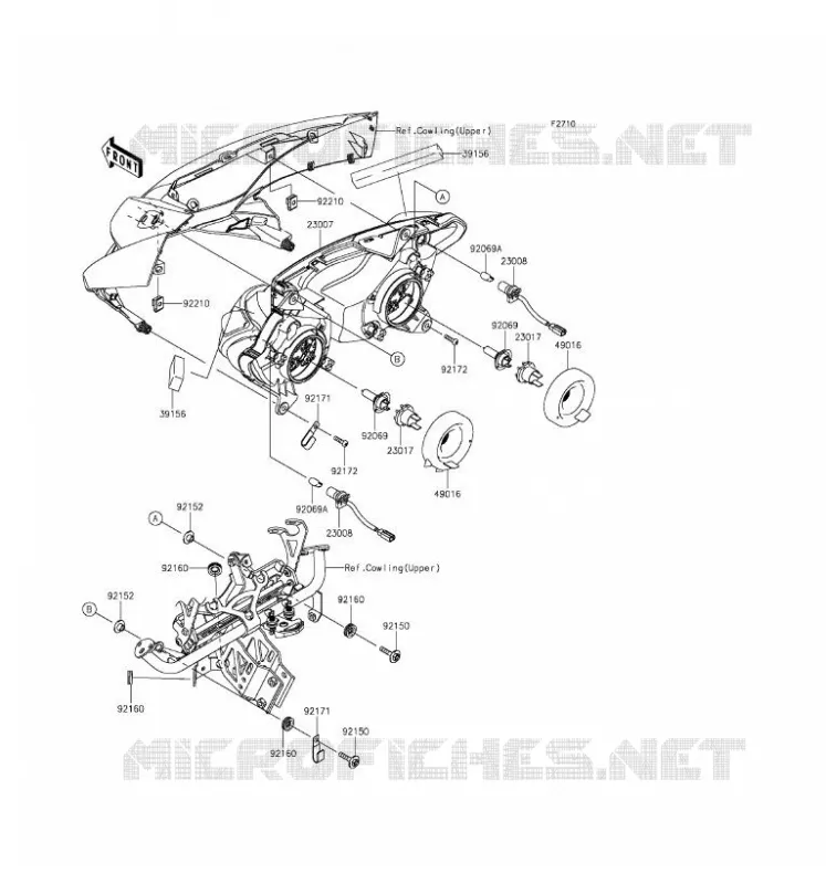 LENS(S) Kawasaki MOTOS 1000 2016 Z1000SX ABS  ZX1000MGF
