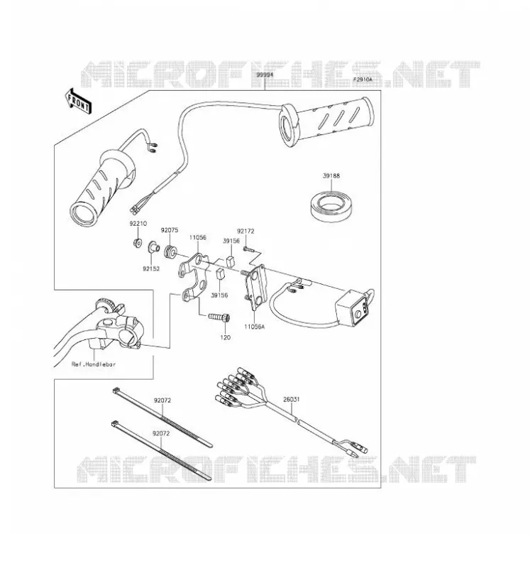 ACCESSORY (POIGNEES CHAUFFANTES) Kawasaki MOTOS 1000 2016 Z1000SX ABS  ZX1000MGF