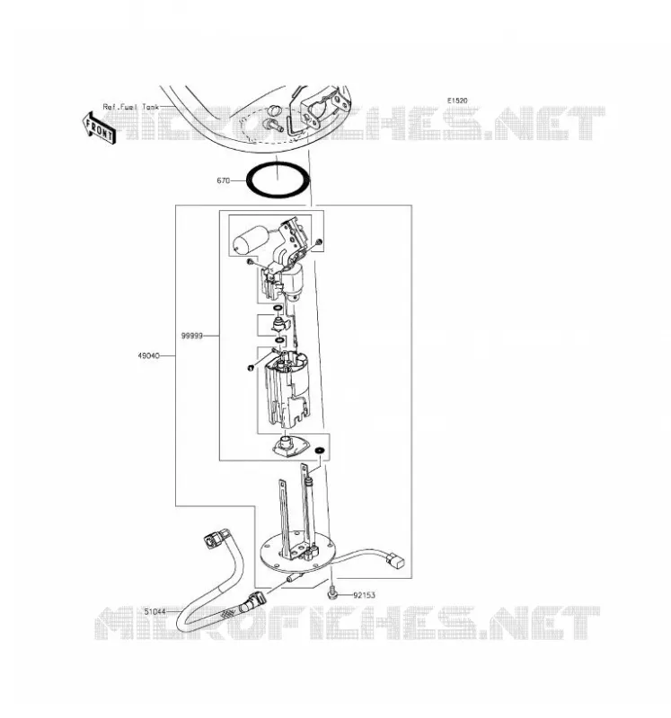 FUEL PUMP Kawasaki MOTOS 1000 2016 Z1000SX ABS  ZX1000MGF