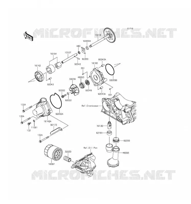 OIL PUMP Kawasaki MOTOS 1000 2016 Z1000SX ABS  ZX1000MGF