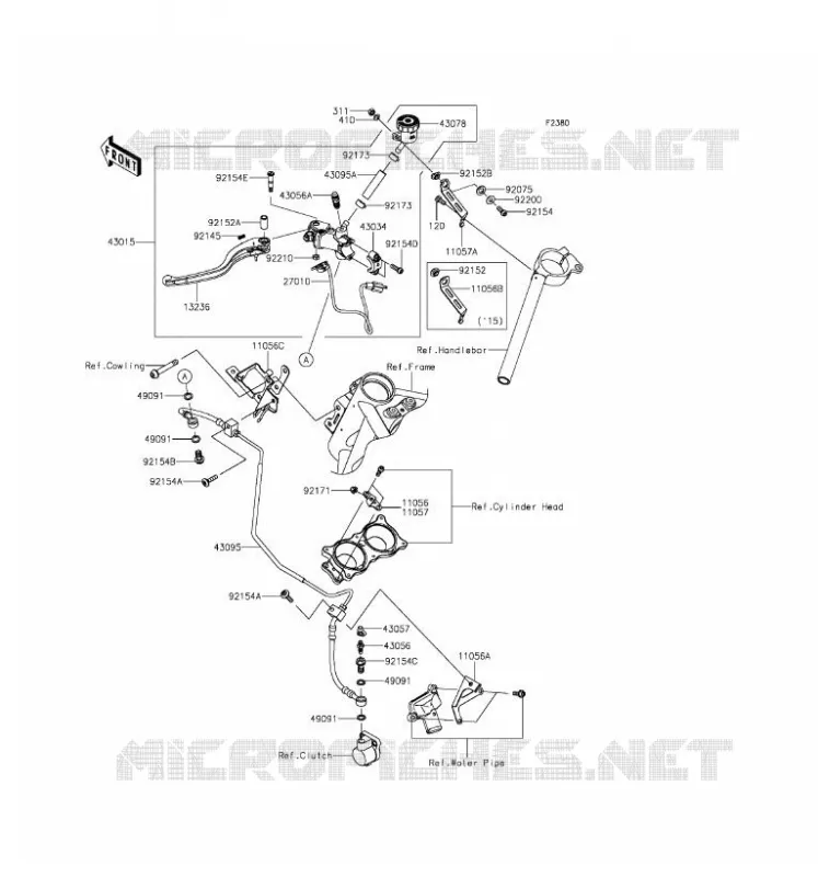 CLUTCH MASTER CYLINDER Kawasaki MOTOS 1000 2016 NINJA H2  ZX1000NGF