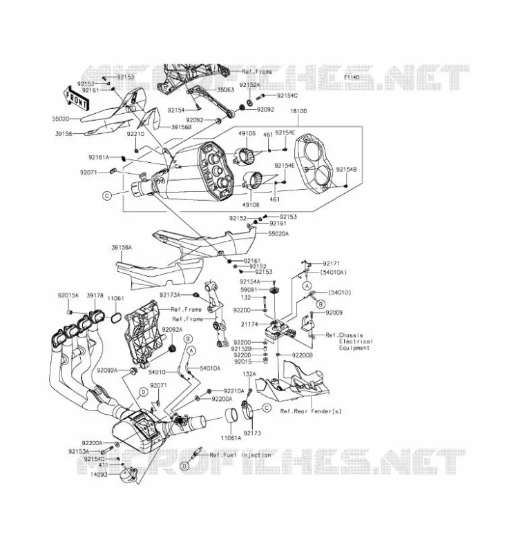 EXHAUST Kawasaki MOTOS 1000 2016 NINJA H2  ZX1000NGF