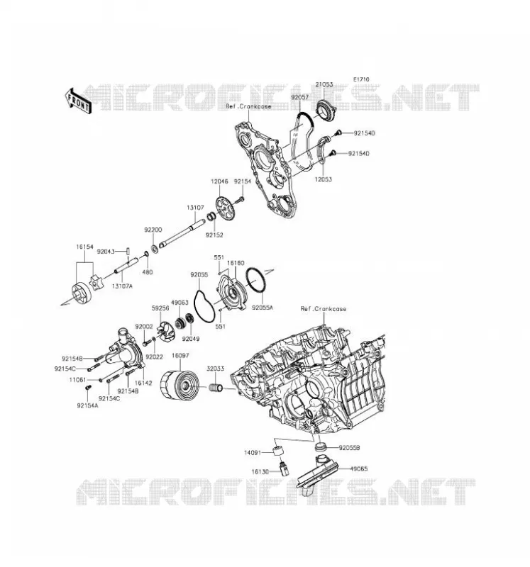 OIL PUMP Kawasaki MOTOS 1000 2016 NINJA H2  ZX1000NGF