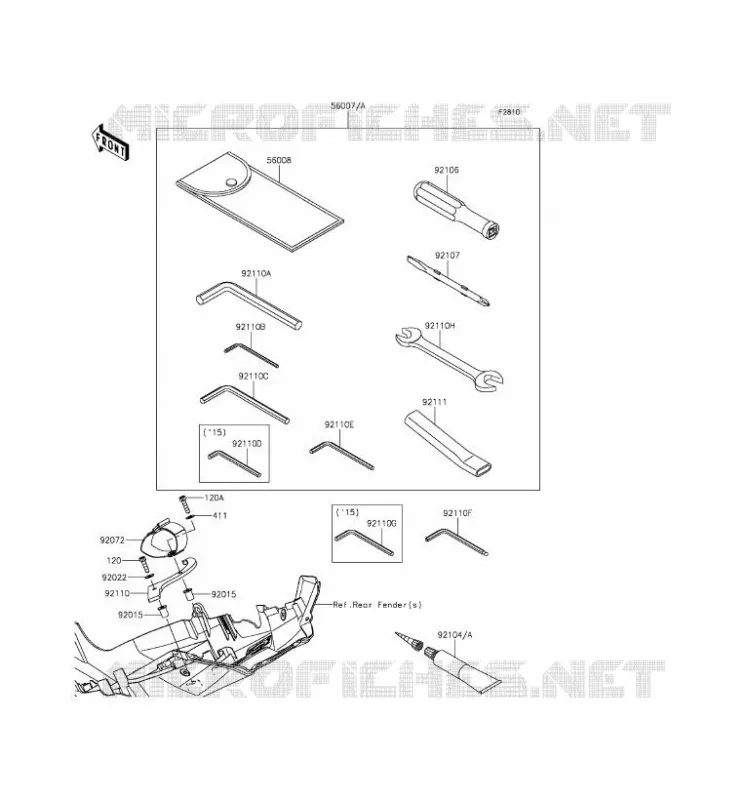 TOOL Kawasaki MOTOS 1000 2016 NINJA H2R  ZX1000PGF
