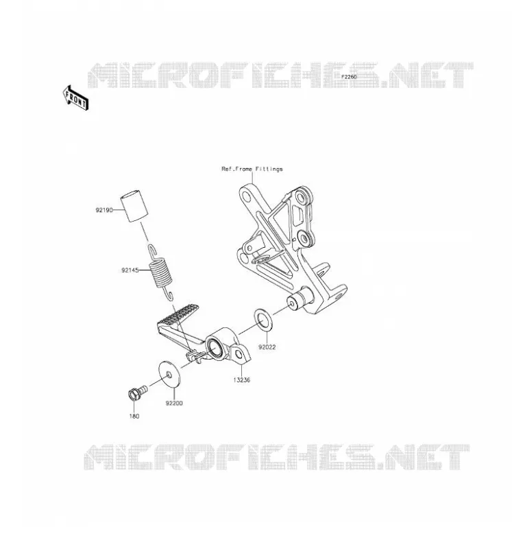 BRAKE PEDAL Kawasaki MOTOS 1000 2016 NINJA ZX-10R ABS  ZX1000SGF