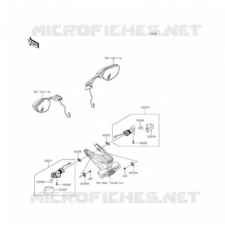INDICATORS Kawasaki MOTOS 1000 2016 NINJA ZX-10R ABS  ZX1000SGF