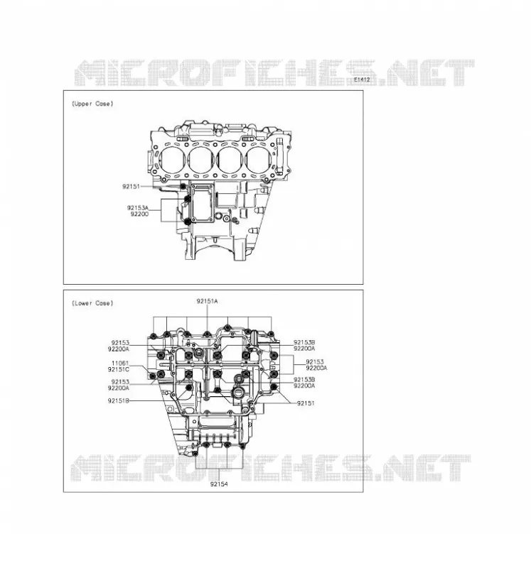 CRANKCASE BOLT Kawasaki MOTOS 1000 2016 NINJA ZX-10R ABS  ZX1000SGFB