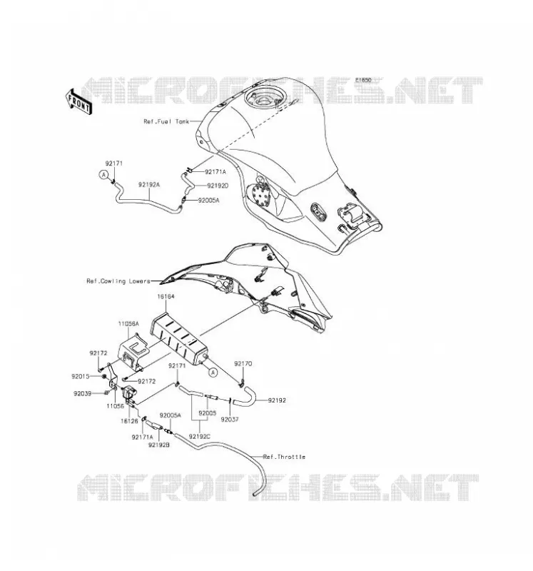 FUEL EVAPORATION SYSTEM Kawasaki MOTOS 1000 2016 NINJA ZX-10R ABS  ZX1000SGFB