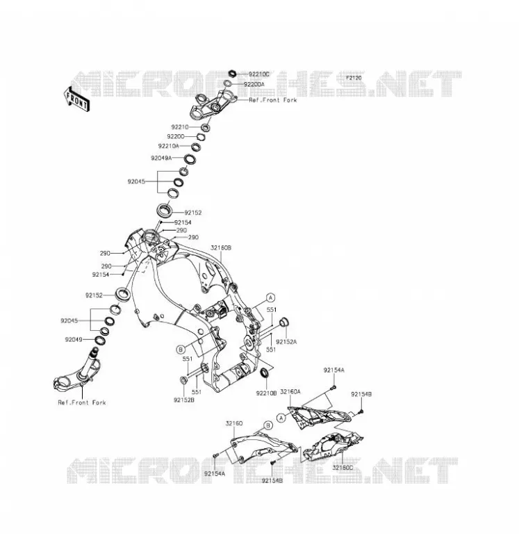 CHASSIS Kawasaki MOTOS 1000 2017 NINJA ZX-10R ABS  ZX1000SHF
