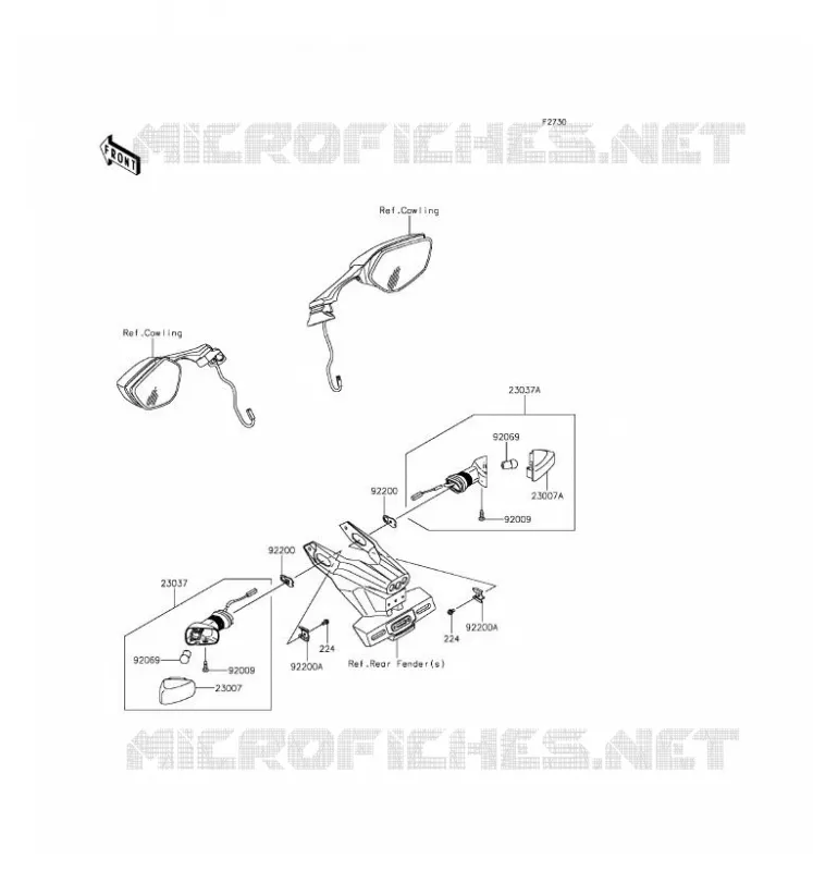 INDICATORS Kawasaki MOTOS 1000 2017 NINJA ZX-10R ABS  ZX1000SHF