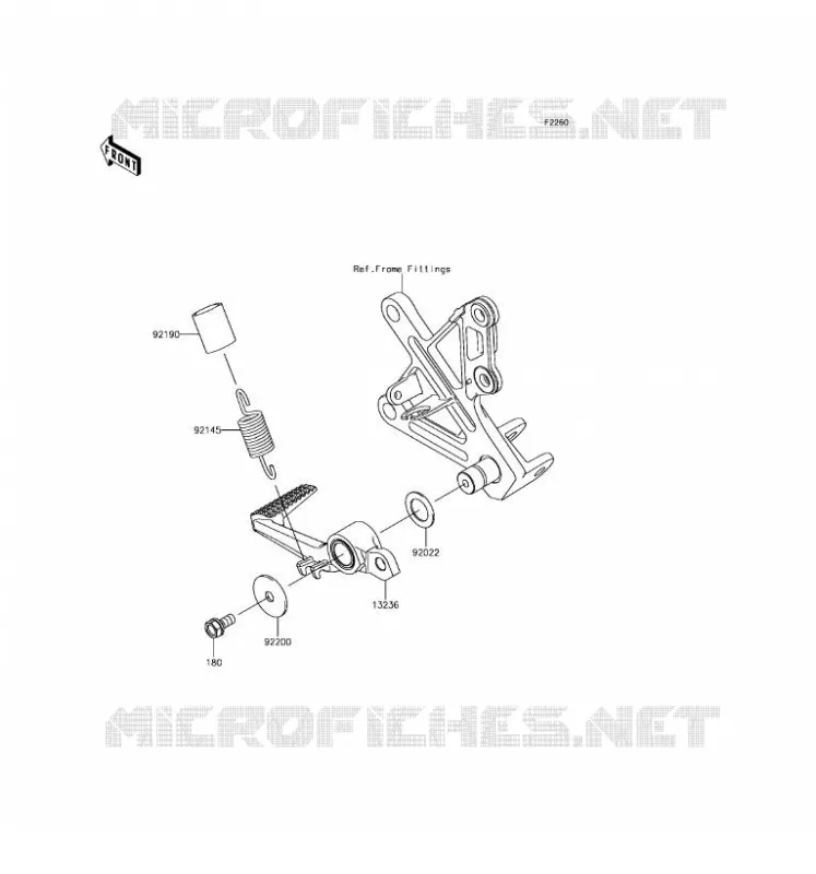 BRAKE PEDAL Kawasaki MOTOS 1000 2017 NINJA ZX-10R ABS  ZX1000SHF