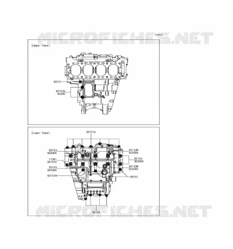 CRANKCASE BOLT Kawasaki MOTOS 1000 2017 NINJA ZX-10R ABS  ZX1000SHFA