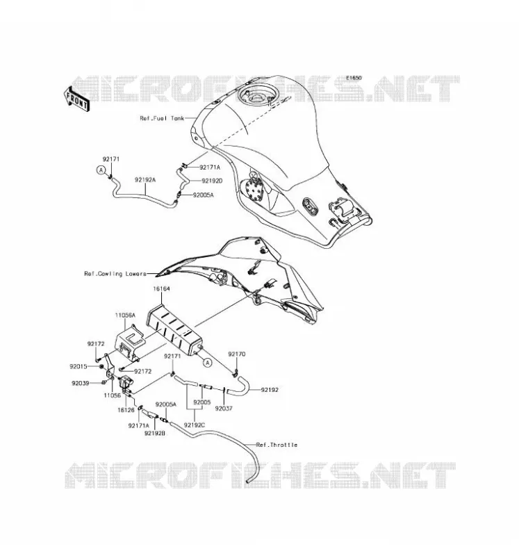 FUEL EVAPORATION SYSTEM Kawasaki MOTOS 1000 2017 NINJA ZX-10R ABS  ZX1000SHFA