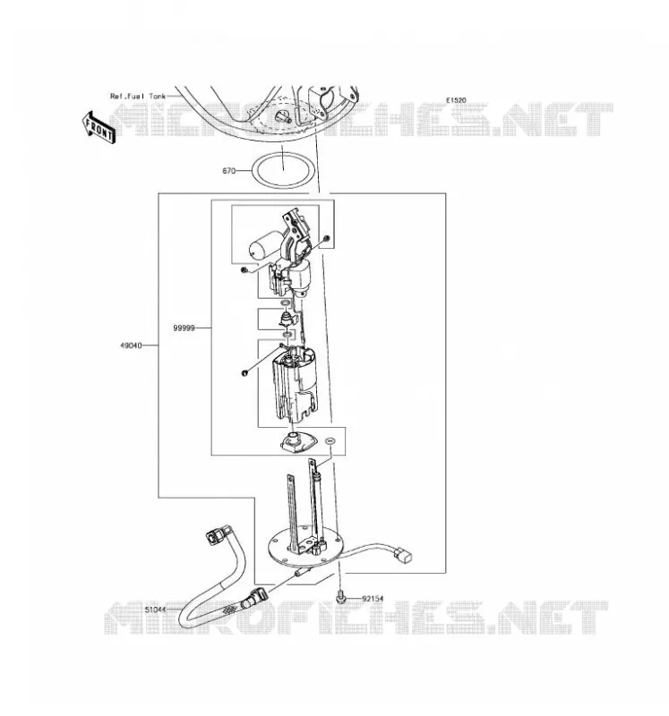 FUEL PUMP Kawasaki MOTOS 1000 2017 Z1000SX  ZX1000WHF