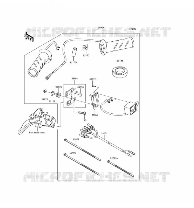 ACCESSORY (POIGNEES CHAUFFANTES) Kawasaki MOTOS 1000 2017 Z1000SX  ZX1000WHF