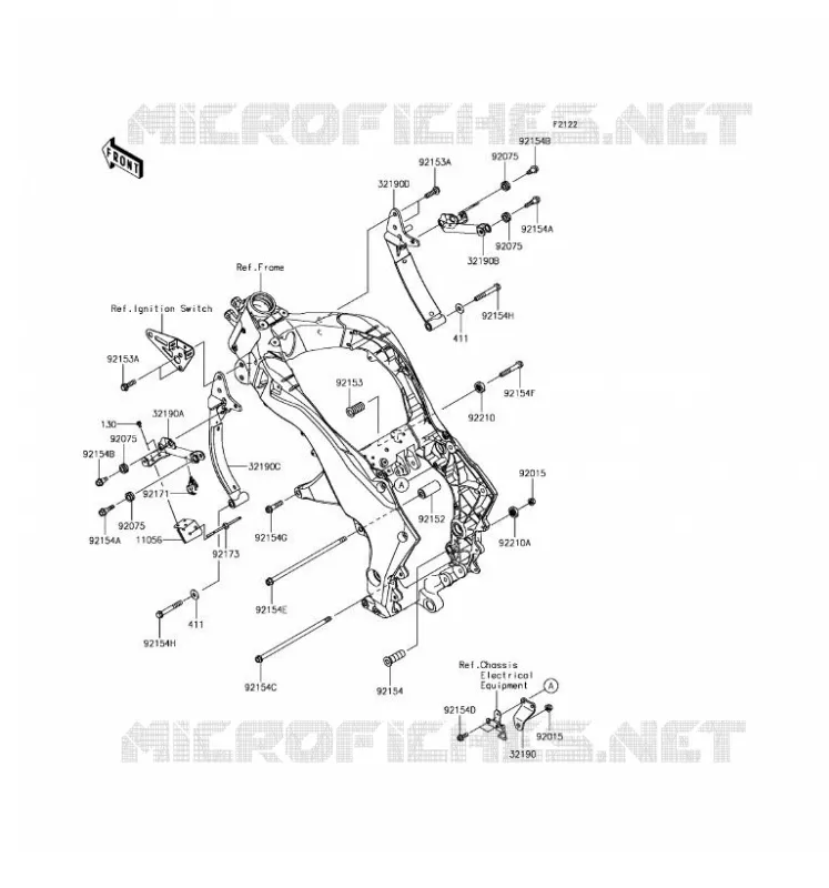 ENGINE MOUNT Kawasaki MOTOS 1000 2017 Z1000SX  ZX1000WHF