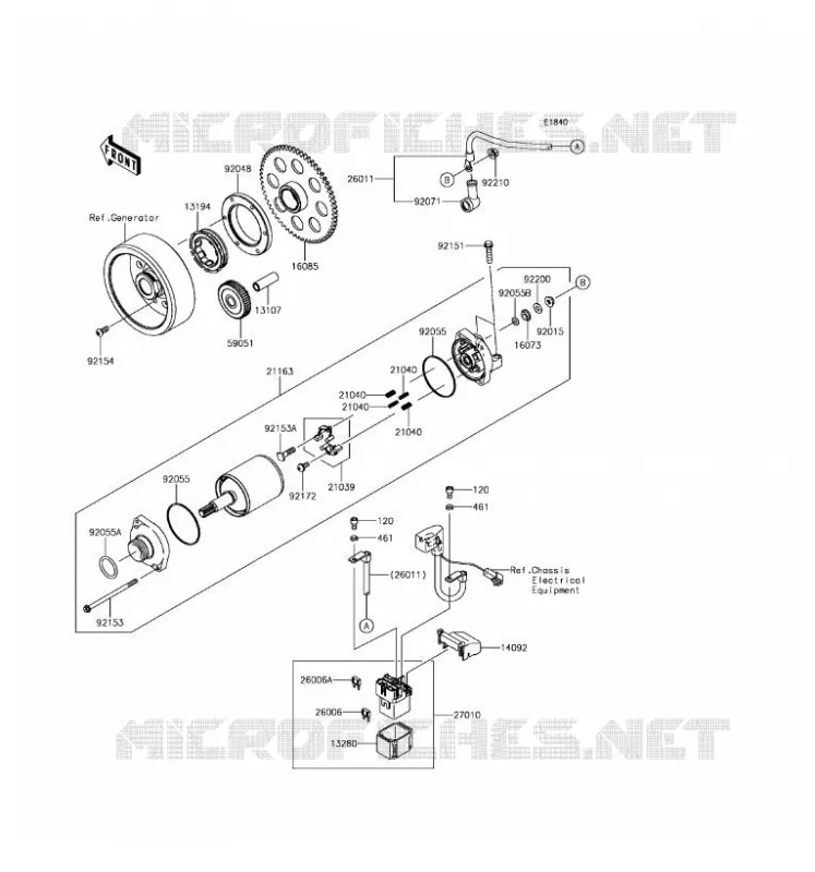 STARTER MOTOR Kawasaki MOTOS 1000 2017 Z1000SX  ZX1000WHF