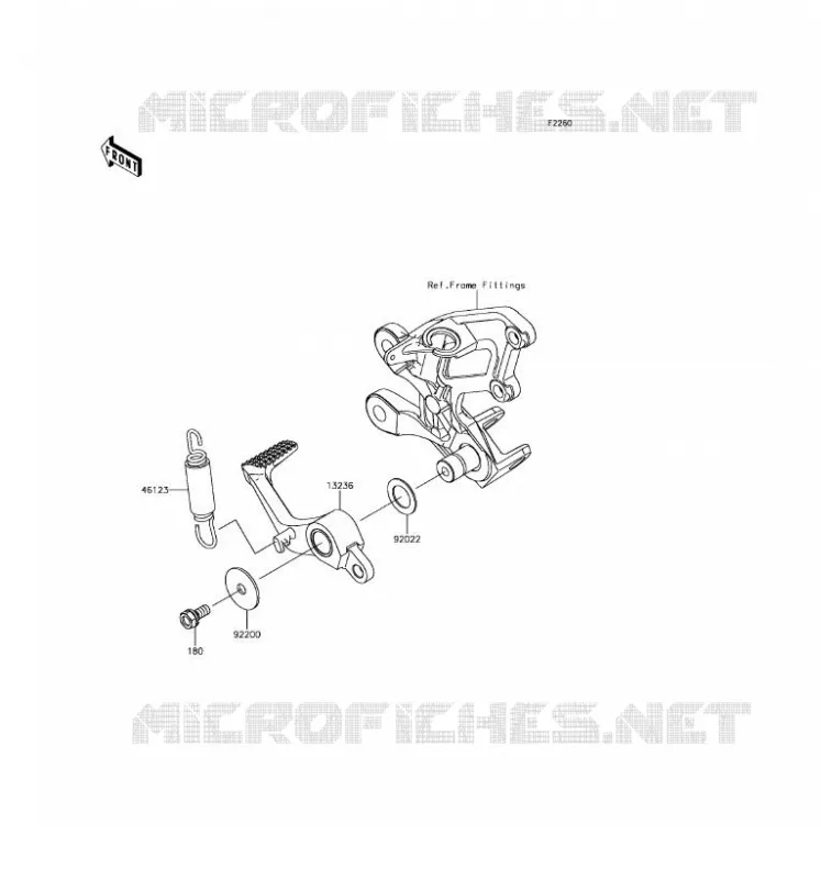 BRAKE PEDAL - TORK LINK Kawasaki MOTOS 1400 2016 NINJA ZX-14R ABS  ZX1400HGF