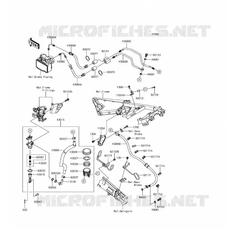 REAR MASTER CYLINDER Kawasaki MOTOS 1400 2017 NINJA ZX-14R ABS  ZX1400HHF