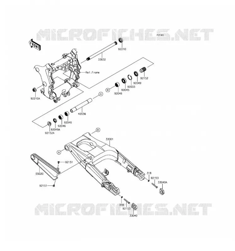 SWINGARM Kawasaki MOTOS 1400 2017 NINJA ZX-14R ABS  ZX1400HHF