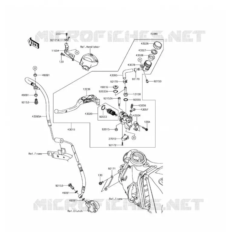 CLUTCH MASTER CYLINDER Kawasaki MOTOS 1400 2017 ZZR1400 ABS  ZX1400HHF