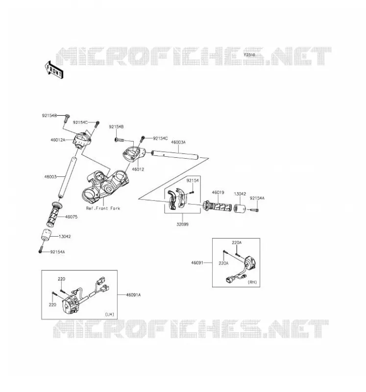 HANDLEBAR Kawasaki MOTOS 1400 2017 NINJA ZX-14R ABS  ZX1400JHF