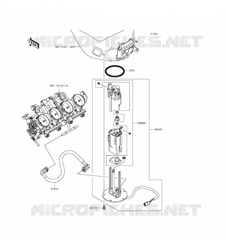 FUEL PUMP Kawasaki MOTOS 600 2016 NINJA ZX-6R  ZX600RGF